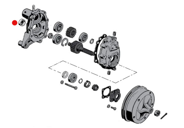 Verschlussdeckel für Vorgelege Stück VW  Bus T1 08.63-07.67 vergl. 211501249 & Brasil Busse Hinterachse überholen
